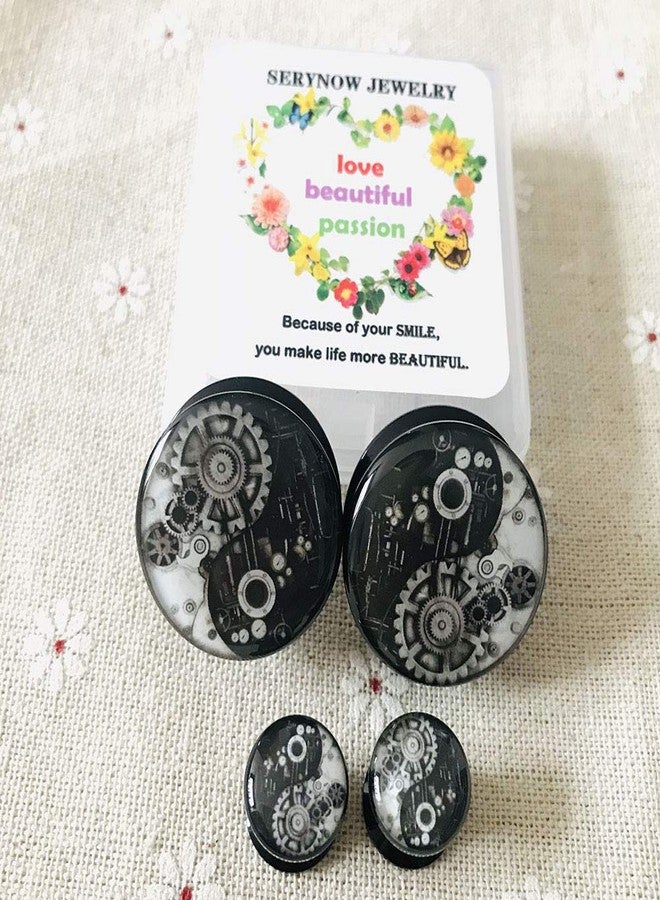 SERYNOW Ear Gauges Plugs And Tunnels Ear Stretcher Expander 6mm-25mm Double Flared Screw Plug Piecing Jewelry (00g (10mm)) - Image 3